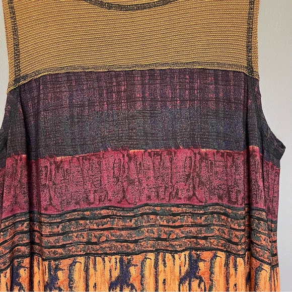 Vintage 90s sleeveless boho maxi dress size 8 - Picture 4 of 10